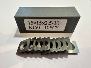 Economical Tungsten Carbide Inserts – 15mm x 15mm x 2.5mm R150 Round Edge